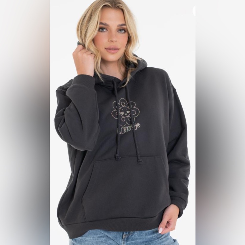 NWT Levis Black Salinas Graphic Hoodie Relaxed Fit Small
